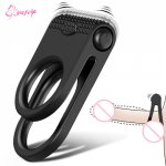 Male delay ring, vibrating cock, strong clitoral stimulation, premature ejaculation lock vibrator couple sex toy