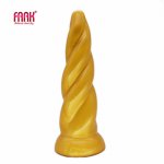 Faak, FAAK golden twist anal plug silicone male female masturbator vagina stimulate sex toys shop big dong dildo  2020 new color