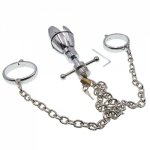 Metal Sexy Anal Butt with Handcuffs Male Anal Plug Lock Sex Toys Restraint Sex Tools Adult Products Butt Plug Stainless Steel