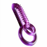 Double Circle Ejaculation Delay Penis Cock Ring Clit Stimulator Vibrator Sex ToyAdult Sex Toy For Men Women  Sex Shop