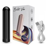 10 Speeds Bullet Vibrator Mini Powerful Sex Toy for Women G-Spot Clitoris Stimulator USB Rechargeable Dildo Anal Toys for Adults