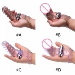 Female Strap-on Finger Vibrator G-spot Stimulator Massager Adult Sex Toys for Women