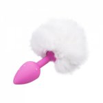Sex toys for couples Anal butt plug silicone tail Funny Love Rabbit Tail Butt Metal Sexy Romance Games goods for of adult