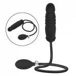 Inflatable Anal Dildo Plug With Pump Silicone Anal Massage Anal Dilator Expandable Butt Plug Sex Toys for Women Men