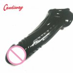 Reusable bold Delay condom 2 rings Impotence contraceptive Penis extension cock sleeve Sex product men toys extend dildo Sleeve
