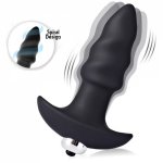 Vibrator Male Anal Plug Medical Soft Silicone Anal Cork With Vibration 7 Speed Butt Plug Adult Sex Toys For Women Couples