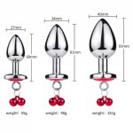 SM Adult Games Jewelry Base Anal Butt Heart Plugs Anal Vagina Massager Bell Plug With Chain Sex Toys For Woman Adult Toys GS0301