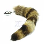 Novelty Sex Toys Faux Raccoon Tail Metal Butt Anal Plug Sex Toy Anal Massager Adult Sex Product For Men Women