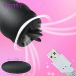 VETIRY Women Vibrator USB Vibrating Egg Tongue Licking Vagina Clitoris Stimulator Sex Toys for Women Female Masturbator Sex Shop