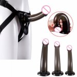 Couples Strap-on Dildo Harness Realistic Dildo Adjustable Pants Movable Flexible Dildo Silicone Lesbian Gay Erotic Sex Toy