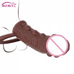 Ikoky, IKOKY Penis Extender Penis Increase Delay Ejaculation Realistic Big Dildo Liquid Silicone Sex Toys For Men
