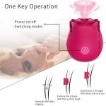 Rose Vagina Sucking Vibrator Tongue Oral Licking G-Spot Clitoris Stimulation Female Vibrating Nipple Sucker Sex Toys For Women