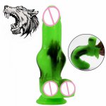 G-Spot Massager Dildo Wolf Animal Realistic Silicone Fantasy Dildos 6.5cm Dia Anal Butt Plug Suction Cup Sex Toys For Woman