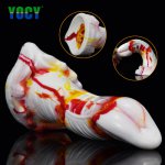 YOCY Colorful Fantasy Dildo Huge Silicone Anal Butt Plug Vaginal G-Spot Massager Sex Toy For Men Lesbian Masturbater