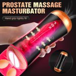 Male Masturbator 10 Speeds Strong Vibration with Prostate Massage Vibrator Anal Vagina Masturbation Cup Erotic Sex Toys for Man