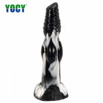 YOCY Huge Animal Dildo Colorful Silicone Realistic Wolf Fake Penis With Suction Cup Fantasy Dildos Masturbater Anal Knotted Toys