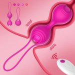 Wireless Remote Control Silicone Vibrator for Women 10 Speeds Vibrating Viginal Ball Kegel Ball Vagina Tighten Sex Toy for Women