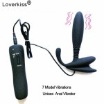 Silicone Flexible 7 Model Vibrations Anal Vibrator Clitoris Stimulator Vibrating Butt Plug for Woman,Prostata Massager for Man