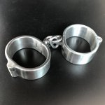 3cm Height Stainless Steel Handcuffs Restraint Metal Wrist Shackles Bondage Slave Adult Games Sex Toys For Women Men Couples