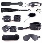 Sex Bondage Toy For Adult Game Erotic PU Leather BDSM Kits Handcuffs Whip Gag Anal Nipple Clamps Rope Sex Toys Women Accessories