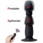 Vibrating Prostate Massager Remote Control Huge Anal Butt Plug Vibrator Suction Cup Waterproof Adult Sex Toy For woman Man Dildo