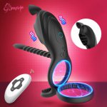 Vibrator Dual Penis Rings for Male Masturbator Penis Massager Clitoris Stimulator Delay Ejaculation Erotic Sex Toys for Couples
