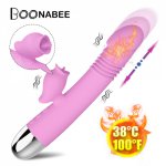 G-Spot Dildo Silicone Heating Vibrator Tongue Licking Sex Toys Clitoris Massager Sex Toys For Women Adult Sex Shop