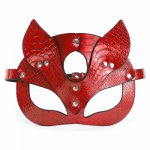 Fox, PU Sexy Fox Mask Blindfold Erotic Fetish Bdsm Slave Restraint Adult Game Sex Toys Product For Women Lady Party Club Mask Cutout