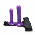 Strap-on Dildo With Harness Belt 3 Removable Silicone Dildos G Spot Stimulate Adjustable Dildo Leather Sex Toy Masturbation