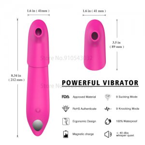 9 mode Silicone Sucking Clitoris stimulator 9 Knock Clit Vibrador Nipple Oral Sex Adult Sex Toys for Woman Masturbation Vibrator