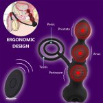 Comfortable Silicone Material Male Anal Plug Vibrator Soft Quiet Vibration Prostate Massager Couple Sex toys Adult Sex Products