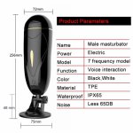 GXCMHBWJ Vocalize 7 Frequency Vibration Real Vagina Pussy Man Masturbation Retractable Suck Cup Holder Sex Toys For Man 
