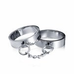 1 Pair Alloy Heavy Handcuffs Shackles Toys Metal Sex Toys Bondage Supplies Couple Flirting Oval Bracelets