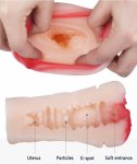 Anime Airplane Cup Artificial Simulation Vagina Anus Dual-channel Vibrator Portable 3D Silicone TPE Blowjob Sex Toys For Men