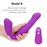 OLO Strapless Strapon Double Penetration Dildo Vibrator Anus Massage Sex Toys for Woman Lesbian Clitoris Stimulator
