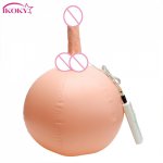 Ikoky, IKOKY Female Masturbation Inflatable Artificial Dildo Fake Penis Sex Toys for Women Ball Sitting On Vibrator Sex Shop
