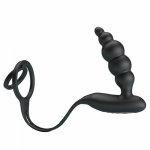 Strap On Anal Vibrator Penis Cock Ring Wearable Anal Sex Toys 12 Vibrating Prostate Massager Adult Products Drop Shipping