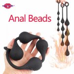 Silicone Big Anal Beads Sex Toys Long Butt Plug Annals Balls Anus Dilator Extender Prostate Massager For Gay Men Women Anal Plug