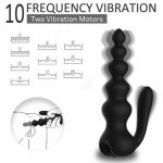Remote Prostate Massager Rotating Anal Vibrator Silicone Male Butt Plug Anus Vibrating Sex Toy For Men  Women G-Spot Stimulation