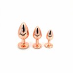 3 Pcs Anal Plug Prostate Massager Bullet Sex Vibrator Metal Anal Toys for Adult Sex Products Men 3 Different Size Adult Toys