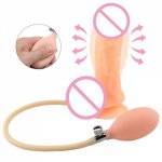 Inflatable Dildo Thicken Big Cock Vagina G-spot Massager Clitoral Stimulator Soft Material Huge Penis Adult Sex Toys for Woman