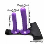 Double Dildos Vibrator Adult Sex Toy For Women Panties Ultra Elastic Harness Strap On Dildo for Lesbian Sex Products