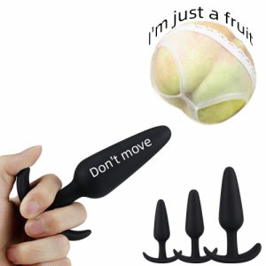 3Pcs/Set Silicone Dildo Butt Plug Anal Plugs Unisex Sexy Black Stopper 100% Safe Adult Sex Toys For Men/Women Trainer Massager