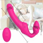 GXCMHBWJ 2021 New Lesbian Wearable Masturbator Double Head Vibrator G Spot Orgasm Clitoris Vaginal Stimulater Sex Toys For Women