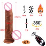 Heating Telescopic Dildo Vibrators Big Dildo Female Realistic Penis Masturbation Remote Control Masturbators Sex Toys For Women