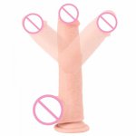 9 Inches Removable Foreskin Soft Realistic Dildo Huge Penis With Suction Cup For Famale Masturbator Erotic G Point Adult Sex Toy