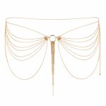 Bijoux Indiscrets, Niezwykła ozdoba pas z łańcuszków - Bijoux Indiscrets Magnifique Waist Jewelry Złoty