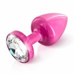 Zdobiony plug analny - Diogol Anni Butt Plug Round Pink 25 mm Okrągły Różowy