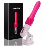 Hands free Adult Women Sex Toy 3 speeds thrust Sex Machine Vibrator with Strong Suction Base