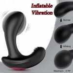 Inflatable Anal Plug Vibrating Wireless Remote Control Male Prostate Massager Butt Plug Anal Expansion Vibrator Sex Toys For Men
